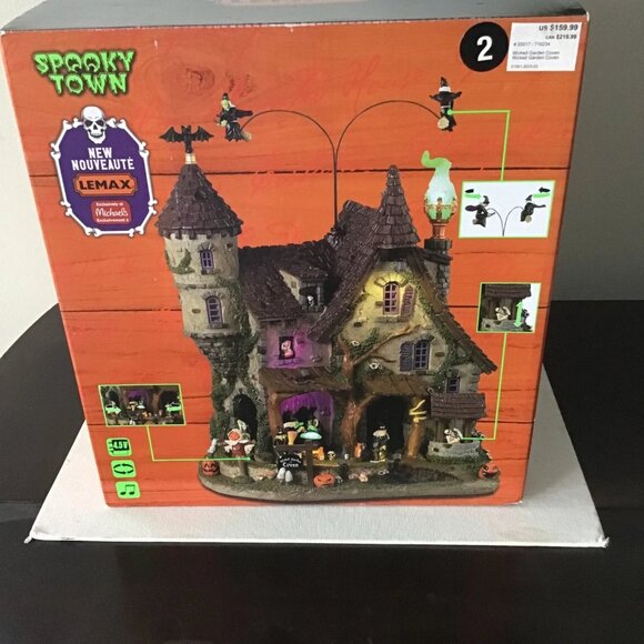 Lemax Wicked Garden Coven Witches Castle Animated Sound LED's Halloween Village - Picture 2 of 5